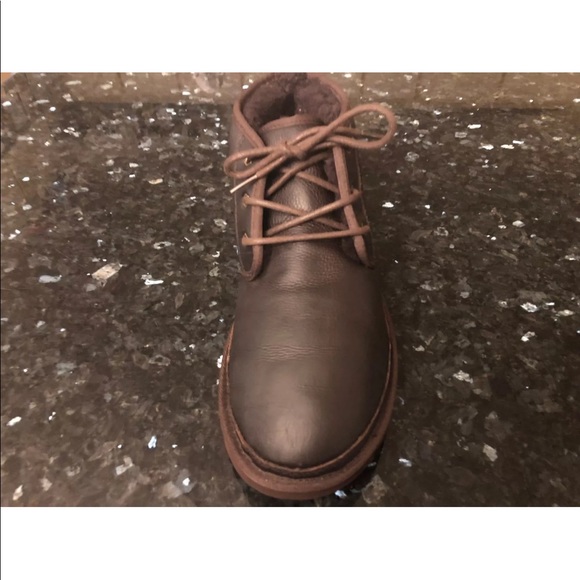 New Mens UGG Neumel China Tea Brown Leather Boots main image 6